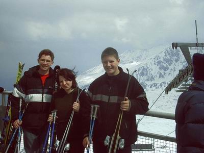 Im höchsten polnischen Skigebiet: Marcel, Dorothea und David