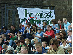 Teilnehmer auf dem Jugendkirchentag in Erfurt