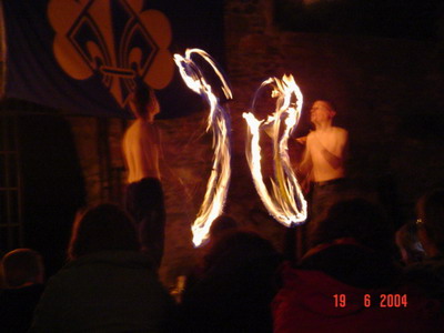 Feuer-Show auf Burg Königstein