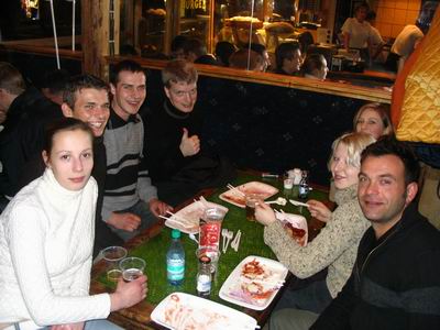 Traditionelle "Goral-Burger" gab es zur Begrüßung in Zakopane