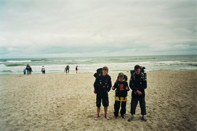 Auf Hajk an der polnischen Ostseeküste: Tobias Schack, David Kriegelsteiner und Steve Heinemann