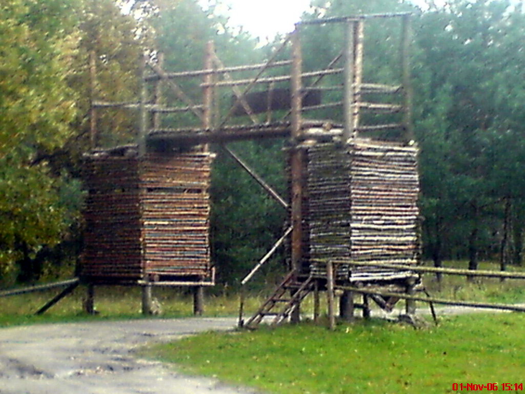 Neu umgebautes Lagertor in der polnischen Stanica Harcerska "Zielona Polana" in Ostrów Wlkp.