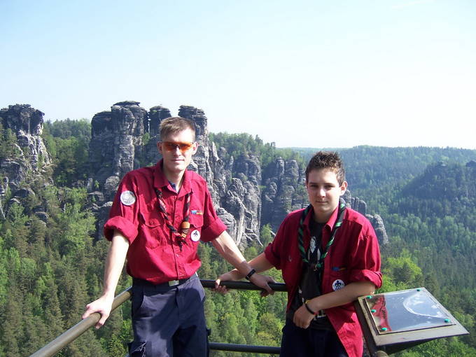 Robert und Paul Gschweng auf dem Hajk durch die Sächsische Schweiz