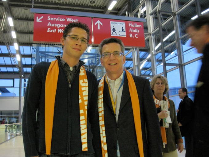 Marcel Hoyer mit Bundesinnenminister Dr. Thomas de Maizière