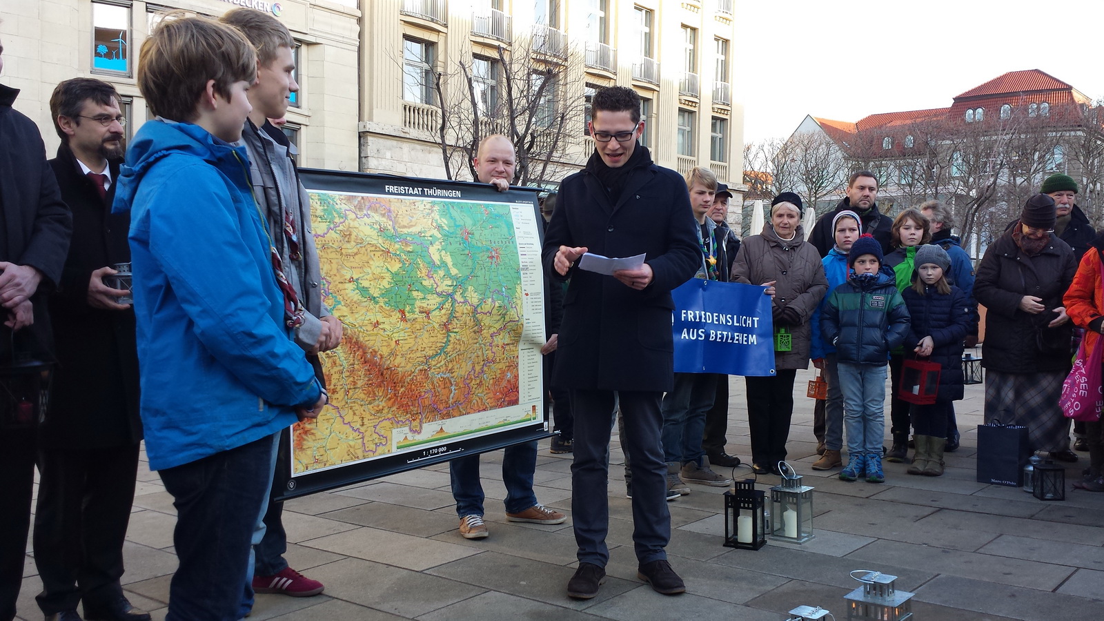 Aussendung des Friedenslichtes in Erfurt