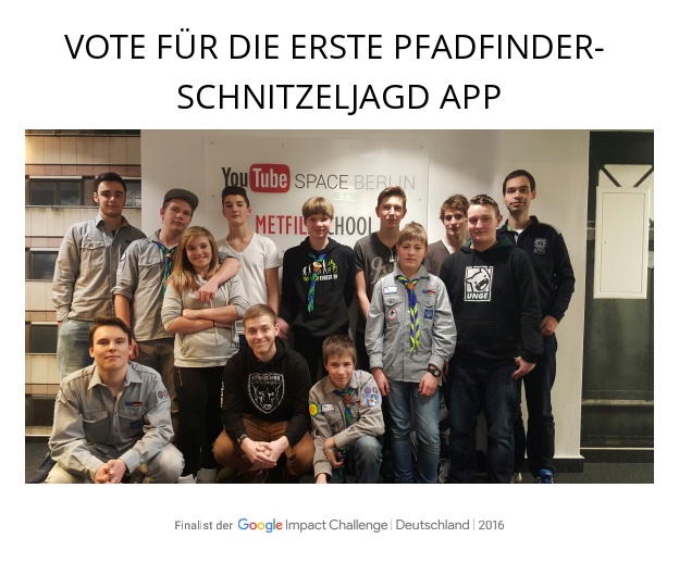 Abstimmung bis zum 24. Februar: Schnitzeljagd-APP der Pfadfinder